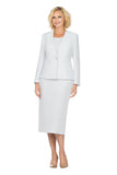 Giovanna 0722 white skirt suit