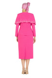 Giovanna S0736 pink caplet skirt suit