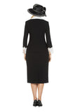 Giovanna S0742 black skirt suit