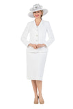 Giovanna 0824 white skirt suit