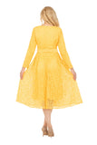 Giovanna D1556 yellow lace dress