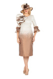 Giovanna D1678 brown brocade dress