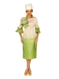 Giovanna D1678 green midi dress