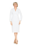 Giovanna D1692 white midi dress