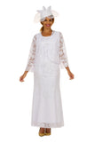 Giovanna D7209 white lace bolero jacket dress