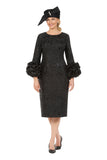 Giovanna 2424 black brocade dress
