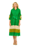 Giovanna 2439 green shirt maxi dress