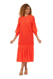 Giovanna DP2463 orange pleated dress