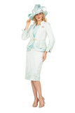 Giovanna G1154 mint green skirt suit