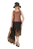 Giovanna G1154 brocade copper skirt suit