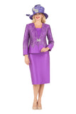 Giovanna G1194 purple skirt suit