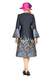 Giovanna G1315 navy brocade jacket dress