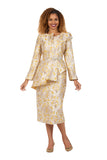 Giovanna G1325 gold skirt suit