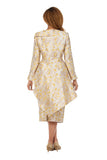 Giovanna G1325 gold brocade skirt suit