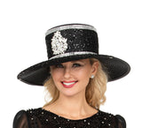 Giovanna Hr22166 black wide brim hat