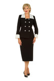Giovanna S0742 black skirt suit