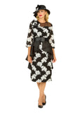 Giovanna D1676 black & white lace dress