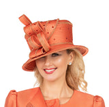 Giovanna HG1152 burnt orange small brim hat