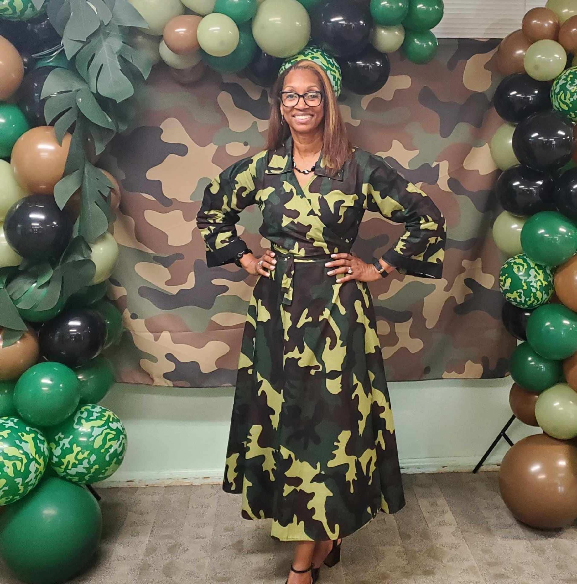 Camouflage Wrap Dress Camouflage Wrap Dress