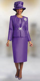 Lily & Taylor 4514 purple skirt suit