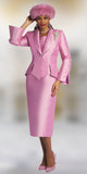 Lily & Taylor 4343 rose pink skirt suit