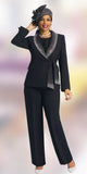 Lily & Taylor 4373 black pant suit