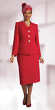 Lily & Taylor 3895 red skirt suit