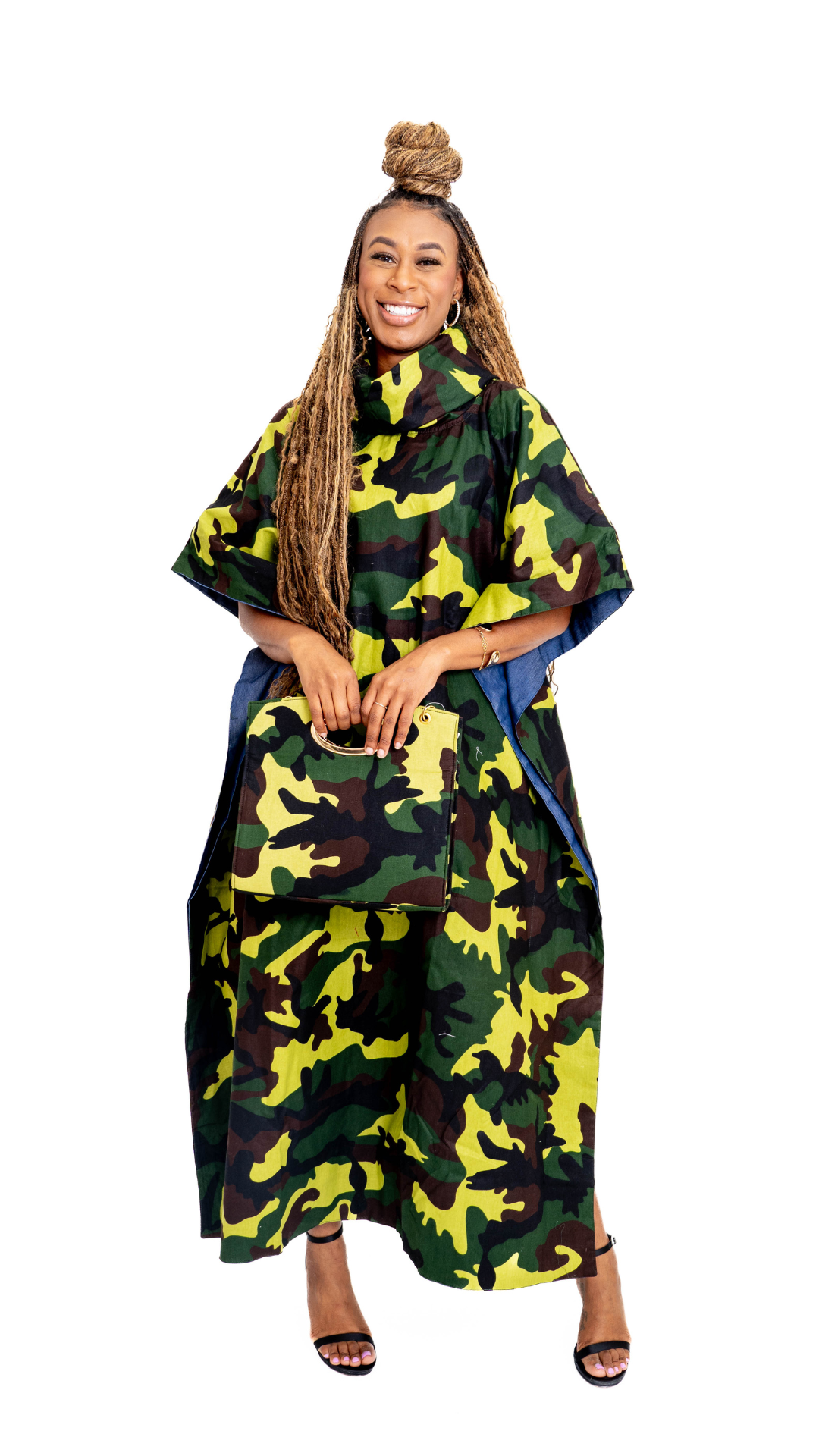 African Print Caftan Camouflage / One size