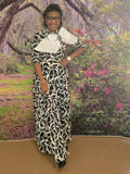 Print Bow Maxi Dress