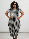 Knit Print Maxi Dress