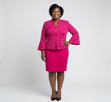 fuchsia pink JSS Knit Jacket 9248