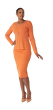 Kayla 5320 orange skirt suit