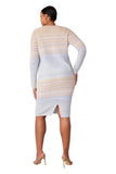 Kayla knit 51005 ombre jacket dress