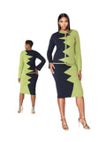 Kayla knit 5349 green knit skirt suit