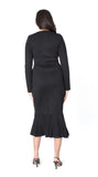 Kayla knit 5395 black skirt suit
