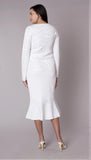 Kayla knit 5396 white skirt suit
