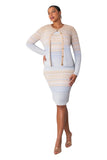 Kayla 51005 ombre knit jacket dress