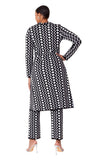 Kayla 51007 black knit pant suit