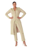 Kayla 51007 chevron print knit pant suit
