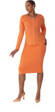 Kayla 5320 orange knit skirt suit