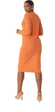 Kayla 5320 orange skirt suit
