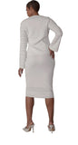 Kayla 5327 white skirt suit