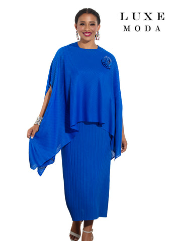 Luxe Moda 462 royal blue dress