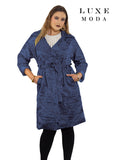 Luxe Moda 464 navy blue coat