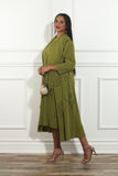 Luxe Moda 466 lime green jacket dress