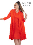 Luxe Moda 467 orange jacket dress