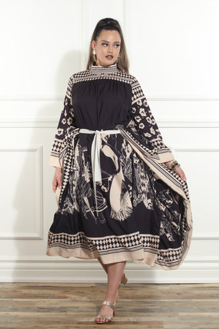 Luxe Moda 472 black oversize dress