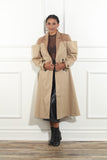 Luxe Moda 476 khaki Trench coat