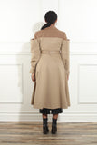 Luxe Moda 476 khaki Trench coat