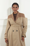 Luxe Moda 476 khaki Trench coat